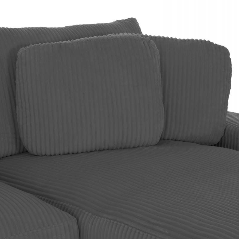 ΚΑΝΑΠΕΣ ΔΕΞΙΑ ΓΩΝΙΑ CRANFIELD HM3287.01R ΓΚΡΙ ΡΙΓΕ ΥΦΑΣΜΑ 315x167(γωνία)x67Υεκ.