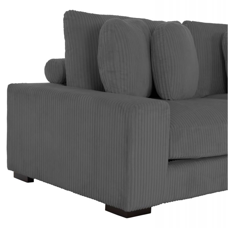 ΚΑΝΑΠΕΣ ΔΕΞΙΑ ΓΩΝΙΑ CRANFIELD HM3287.01R ΓΚΡΙ ΡΙΓΕ ΥΦΑΣΜΑ 315x167(γωνία)x67Υεκ.