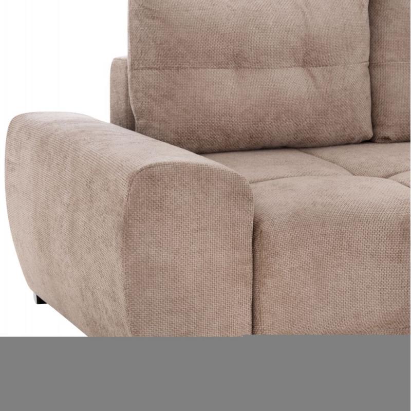 ΚΑΝΑΠΕΣ ΚΡΕΒΑΤΙ ΔΕΞΙΑ ΓΩΝΙΑ COMFYRA HM3336.03R ΜΠΕΖ ΥΦΑΣΜΑ 270x181x75Υεκ