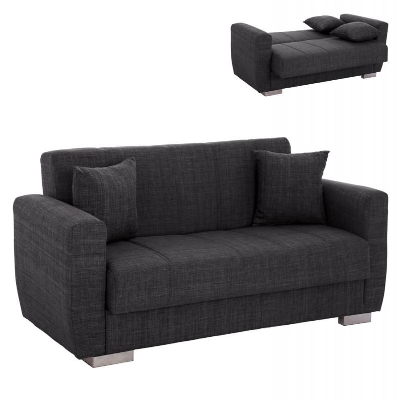 ΚΑΝΑΠΕΣ ΚΡΕΒΑΤΙ POLYA ΔΙΘΕΣΙΟΣ ΓΚΡΙ HM3241.03 153x87x77Υεκ.