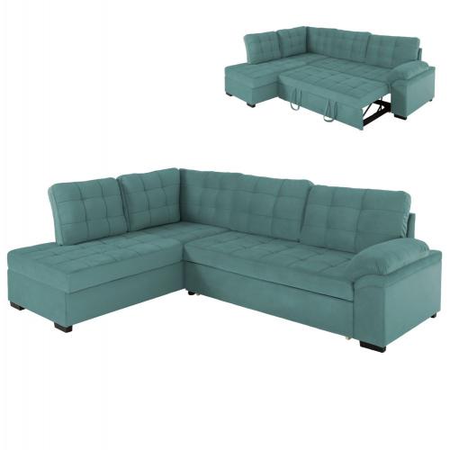 ΚΑΝΑΠΕΣ ΚΡΕΒΑΤΙ JADE HM3144.04L ΑΡΙΣΤΕΡΗ ΓΩΝΙΑ ΒΕΡΑΜΑΝ ΒΕΛΟΥΔΟ 250x80-180x73-88Υεκ.