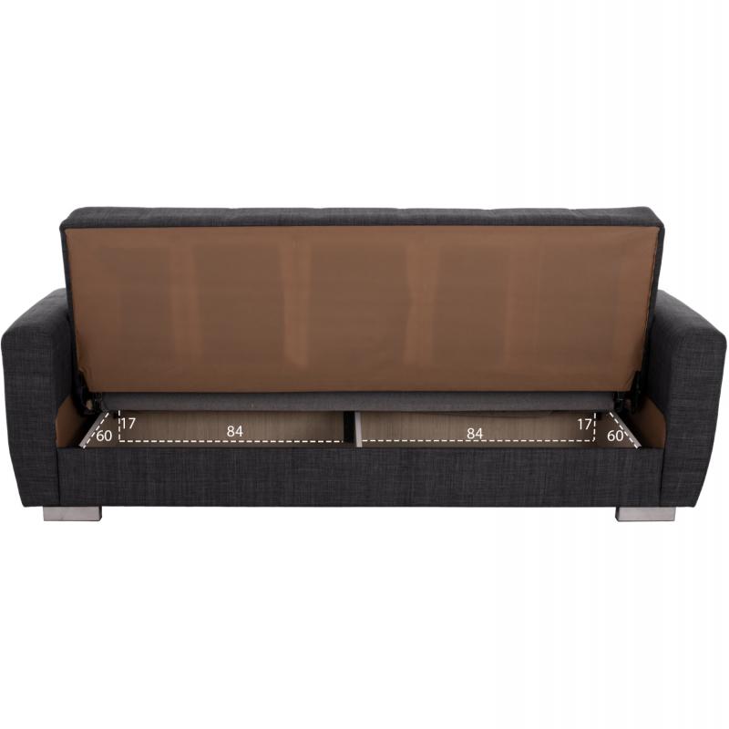 ΚΑΝΑΠΕΣ ΚΡΕΒΑΤΙ POLYA ΤΡΙΘΕΣΙΟΣ HM3240.03 ΓΚΡΙ 215x85x76Υ εκ. ΚΑΝΑΠΕΣ ΚΡΕΒΑΤΙ POLYA ΤΡΙΘΕΣΙΟΣ HM3240.03 ΓΚΡΙ 215x85x76Υ εκ.