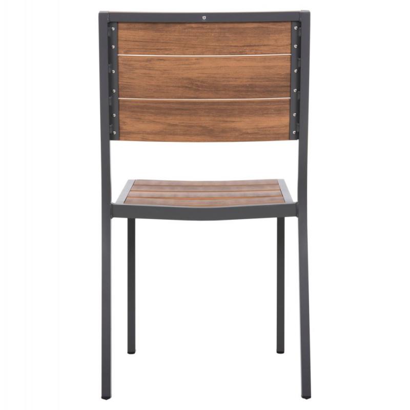 ΚΑΡΕΚΛΑ ΑΛΟΥΜΙΝΙΟΥ SAGA HM6063.02 ΣΚΟΥΡΟ ΓΚΡΙ ΜΕ POLYWOOD 46x52x86Υεκ.