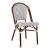 ΚΑΡΕΚΛΑ BISTRO ΑΛΟΥΜΙΝΙΟΥ BAMBOO LOOK ΜΕ ΛΕΥΚΟ-ΜΑΥΡΟ RATTAN HM5566.01 45x54x90Υεκ.