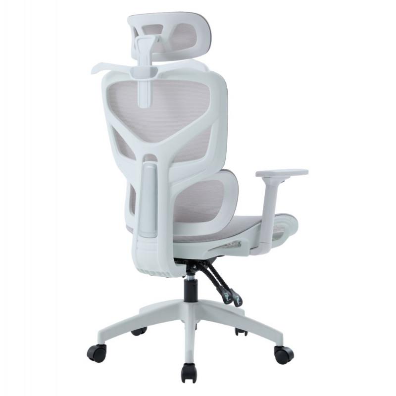 ΚΑΡΕΚΛΑ ΓΡΑΦΕΙΟΥ APEX HM1227.02 ΛΕΥΚΟ PP--ΑΝΟΙΧΤΟ ΓΚΡΙ MESH 68x68x120-130Υεκ
