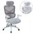 ΚΑΡΕΚΛΑ ΓΡΑΦΕΙΟΥ APEX HM1227.02 ΛΕΥΚΟ PP--ΑΝΟΙΧΤΟ ΓΚΡΙ MESH 68x68x120-130Υεκ