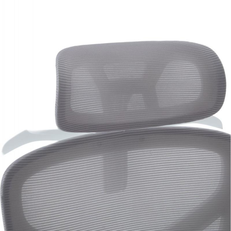 ΚΑΡΕΚΛΑ ΓΡΑΦΕΙΟΥ APEX HM1227.02 ΛΕΥΚΟ PP--ΑΝΟΙΧΤΟ ΓΚΡΙ MESH 68x68x120-130Υεκ