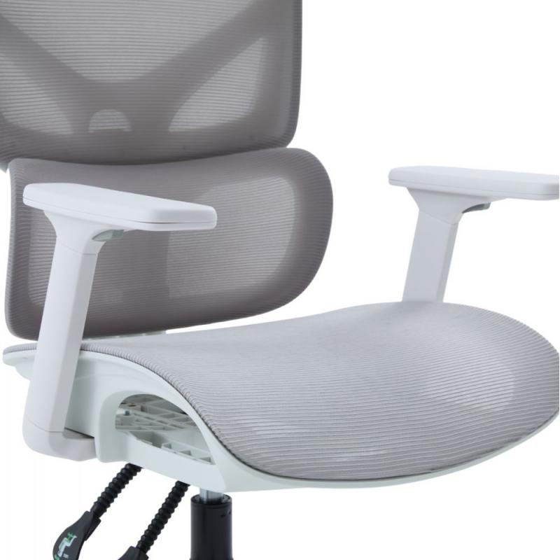 ΚΑΡΕΚΛΑ ΓΡΑΦΕΙΟΥ APEX HM1227.02 ΛΕΥΚΟ PP--ΑΝΟΙΧΤΟ ΓΚΡΙ MESH 68x68x120-130Υεκ