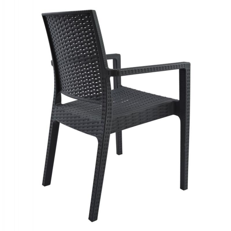 ΠΟΛΥΘΡΟΝΑ ΠΟΛΥΠΡΟΠΥΛΕΝΙΟΥ ΒΑΡΕΩΣ ΤΥΠΟΥ KAGANU DARK GREY HM5134.01 57x55,5x89 εκ.