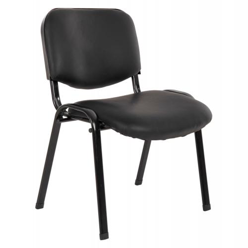 ΚΑΡΕΚΛΑ JANISHA HM1010.01 ΜΕ ΔΕΡΜΑΤΙΝΗ PU ΜΑΥΡΟ 53,5x59x77 εκ.
