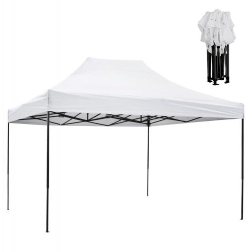 ΚΙΟΣΚΙ/GAZEBO MATTHEW HM6311 ΠΤΥΣΣΟΜΕΝΟ-ΣΚΕΛΕΤΟΣ ΜΕΤΑΛ.ΜΑΥΡΟΣ-ΛΕΥΚΟ ΥΦΑΣΜΑ 3x4,5x3,10Yμ