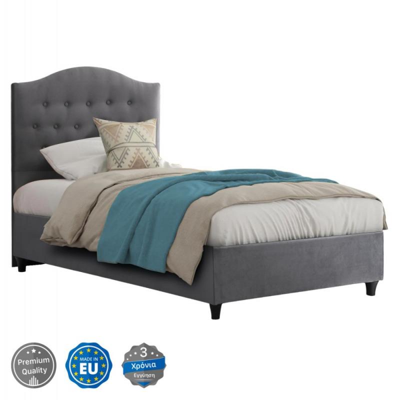 ΚΡΕΒΑΤΙ MALENA ΑΠΟ ΓΚΡΙ ΒΕΛΟΥΔΟ HM651.10 ΓΙΑ ΣΤΡΩΜΑ 90x200 εκ. ΚΡΕΒΑΤΙ MALENA ΑΠΟ ΓΚΡΙ ΒΕΛΟΥΔΟ HM651.10 ΓΙΑ ΣΤΡΩΜΑ 90x200 εκ.