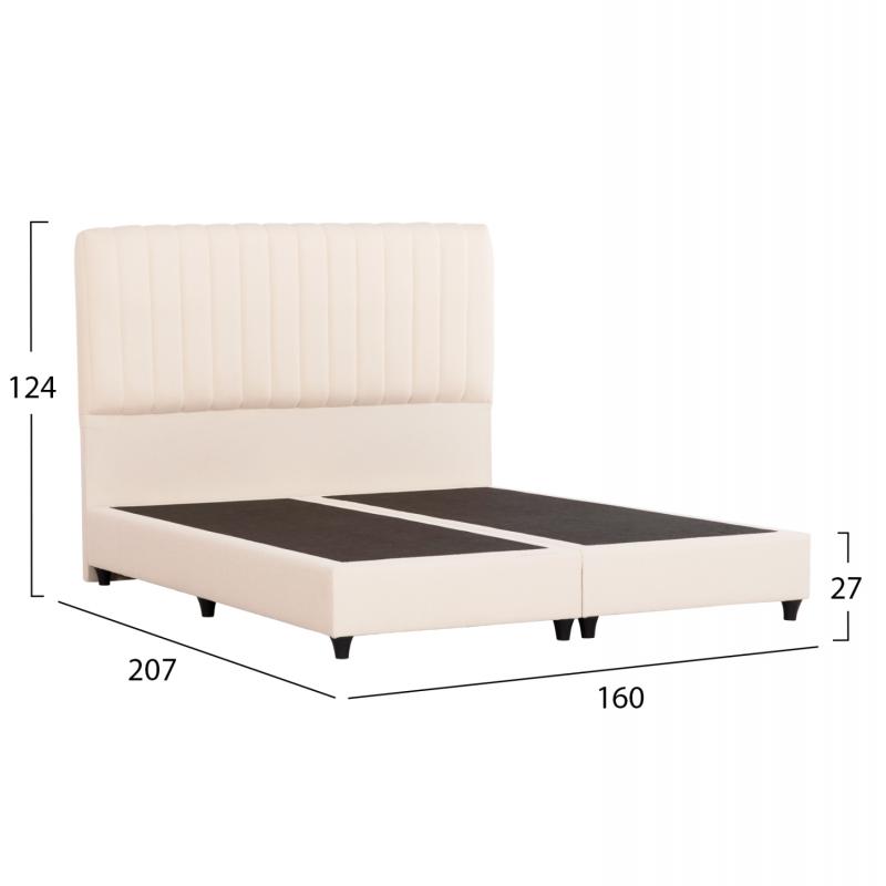 ΚΡEΒΑΤΙ ΔΙΠΛΟ LUTHER HM717 ΜΠΕΖ ΥΦΑΣΜΑ ΓΙΑ ΣΤΡΩΜΑ 160x200εκ. ΚΡEΒΑΤΙ ΔΙΠΛΟ LUTHER HM717 ΜΠΕΖ ΥΦΑΣΜΑ ΓΙΑ ΣΤΡΩΜΑ 160x200εκ.
