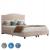 ΚΡΕΒΑΤΙ MALENA HM638.22 ΜΠΕΖ ΥΦΑΣΜΑ Τ. NUBUCK ΓΙΑ ΣΤΡΩΜΑ 150x200εκ.