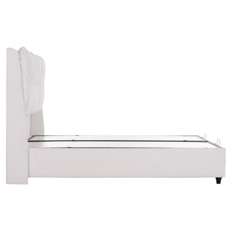 ΚΡEΒΑΤΙ ΜΕ ΑΠΟΘΗΚΕΥΤΙΚΟ ΧΩΡΟ DREAMLET HM716.03 ΛΕΥΚΟ TEDDY ΥΦΑΣΜΑ- ΓΙΑ ΣΤΡΩΜΑ 160x200εκ.