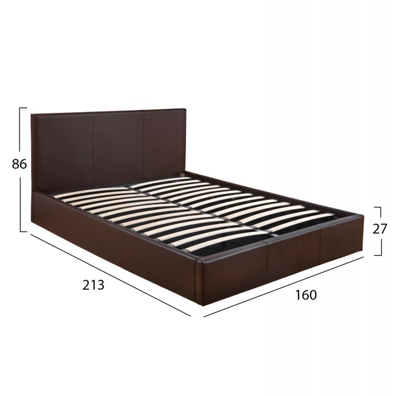 ΚΡΕΒΑΤΙ BOBBI PU ΚΑΦΕ ΜΕ ΑΠΟΘΗΚΕΥΤΙΚΟ ΧΩΡΟ HM554.02 150x200 εκ. ΚΡΕΒΑΤΙ BOBBI PU ΚΑΦΕ ΜΕ ΑΠΟΘΗΚΕΥΤΙΚΟ ΧΩΡΟ HM554.02 150x200 εκ.