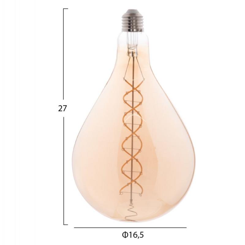 ΛΑΜΠΤΗΡΑΣ LED FILAMENT 8W E27 3000K SMOKE COLOR DIMMABLE HM4052.03 ΛΑΜΠΤΗΡΑΣ LED FILAMENT 8W E27 3000K SMOKE COLOR DIMMABLE HM4052.03