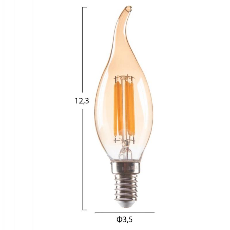 ΛΑΜΠΤΗΡΑΣ HM4047.02 ΣΤΥΛ ΦΛΟΓΑ LED FILAMENT 6W E14 3000K GOLD DIMMABLE ΛΑΜΠΤΗΡΑΣ HM4047.02 ΣΤΥΛ ΦΛΟΓΑ LED FILAMENT 6W E14 3000K GOLD DIMMABLE