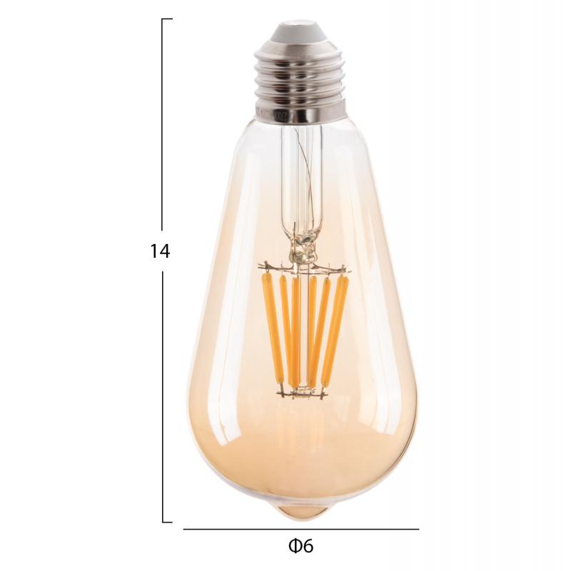 ΛΑΜΠΤΗΡΑΣ HM4188.02 LED FILAMENT 8W E27 DIMMABLE 3000K GOLD ΛΑΜΠΤΗΡΑΣ HM4188.02 LED FILAMENT 8W E27 DIMMABLE 3000K GOLD