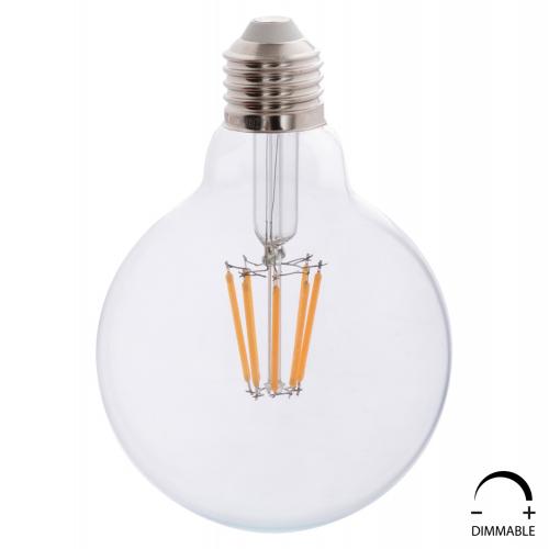 ΛΑΜΠΤΗΡΑΣ GLOBO LED FILAMENT 8W E27 2700K ΧΡΥΣΟ DIMMABLE HM4050.02