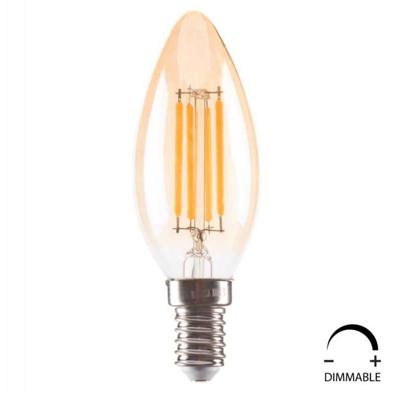 ΛΑΜΠΤΗΡΑΣ LED FILAMENT 4W E14 3000K ΧΡΥΣΟ DIMMABLE HM4048.02 ΛΑΜΠΤΗΡΑΣ LED FILAMENT 4W E14 3000K ΧΡΥΣΟ DIMMABLE HM4048.02