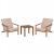 LOUNGE ΣΕΤ ΕΞ.ΧΩΡΟΥ 3ΤΜΧ DAME HM10982 ΞΥΛΟ ΑΚΑΚΙΑΣ--ΣΧΟΙΝΙ STRAP & ΜΑΞΙΛΑΡΙΑ ΣΕ ΜΠΕΖ