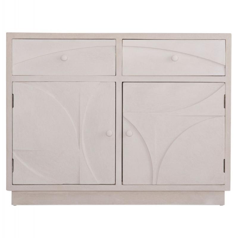 ΜΠΟΥΦΕΣ ΣΕΙΡΑ SANTORINI HM18046 MDF ΣΕ ΥΠΟΛΕΥΚΟ ΧΡΩΜΑ-2 ΣΥΡΤΑΡΙΑ & 2 ΠΟΡΤΕΣ 107x38x82,5Υεκ.
