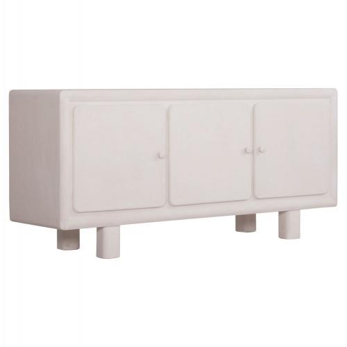 ΜΠΟΥΦΕΣ ΣΕΙΡΑ SANTORINI HM18068 MDF ΣΕ ΥΠΟΛΕΥΚΟ ΧΡΩΜΑ-3 ΠΟΡΤΕΣ 140x38x64Υεκ.