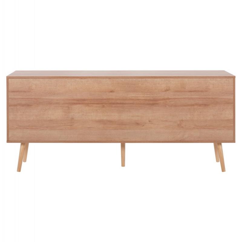 ΜΠΟΥΦΕΣ COLM HM9440.11 ΜΕΛΑΜΙΝΗΣ & ΣΥΝΘΕΤΙΚΟ RATTAN ΣΤΙΣ 4 ΠΟΡΤΕΣ 160x39,5x71Yεκ.