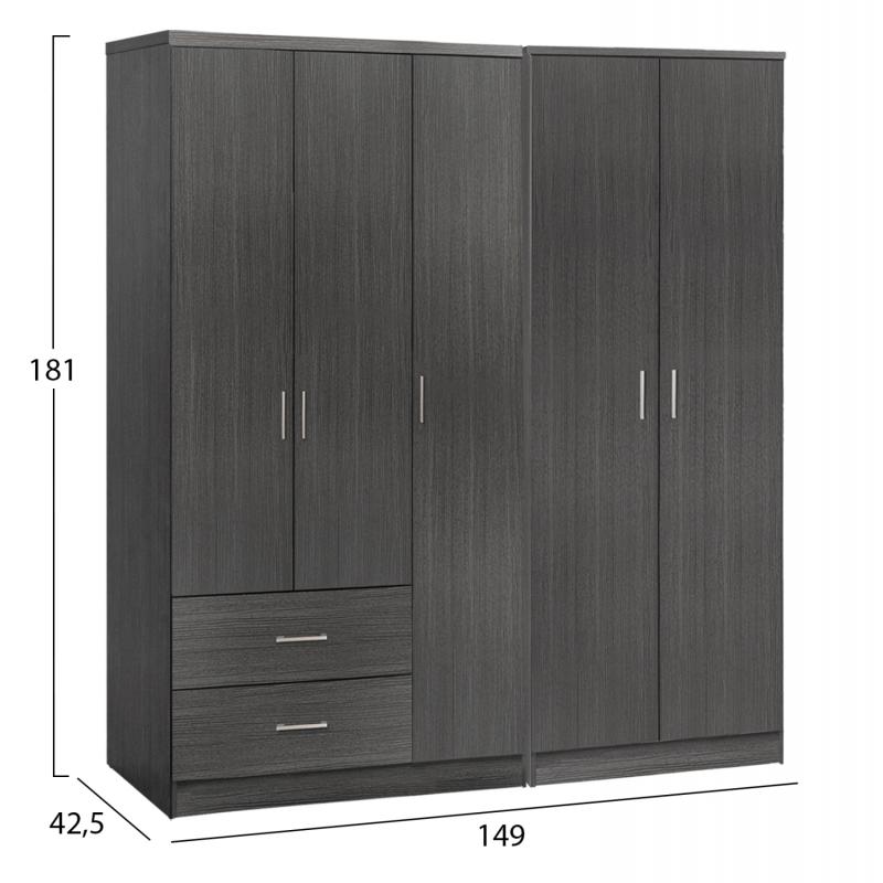 ΝΤΟΥΛΑΠΑ 5ΦΥΛΛΗ CAESAR HM21234.01 ΜΕΛΑΜΙΝΗ ΧΡΩΜΑ ZEBRANO 150x42.5x181Υεκ ΝΤΟΥΛΑΠΑ 5ΦΥΛΛΗ CAESAR HM21234.01 ΜΕΛΑΜΙΝΗ ΧΡΩΜΑ ZEBRANO 150x42.5x181Υεκ