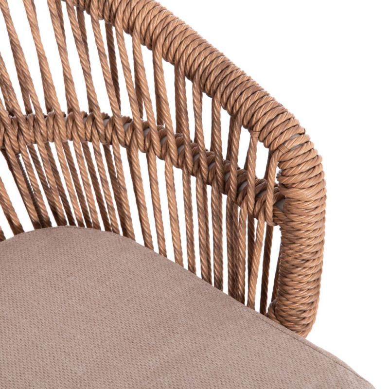 ΠΟΛΥΘΡΟΝΑ ΑΛΟΥΜΙΝΙΟΥ ORIN HM6265.02 ΛΕΥΚΗ-P.E.RATTAN ΦΥΣΙΚΟ-ΜΠΕΖ ΜΑΞΙΛΑΡΙΑ 58x61x75Υ