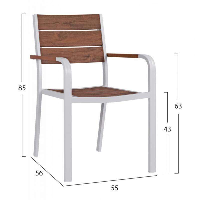 ΠΟΛΥΘΡΟΝΑ ΑΛΟΥΜΙΝΙΟΥ SAGA ΛΕΥΚΗ ΜΕ POLYWOOD HM5127.01 55x56x85Υ εκ. ΠΟΛΥΘΡΟΝΑ ΑΛΟΥΜΙΝΙΟΥ SAGA ΛΕΥΚΗ ΜΕ POLYWOOD HM5127.01 55x56x85Υ εκ.