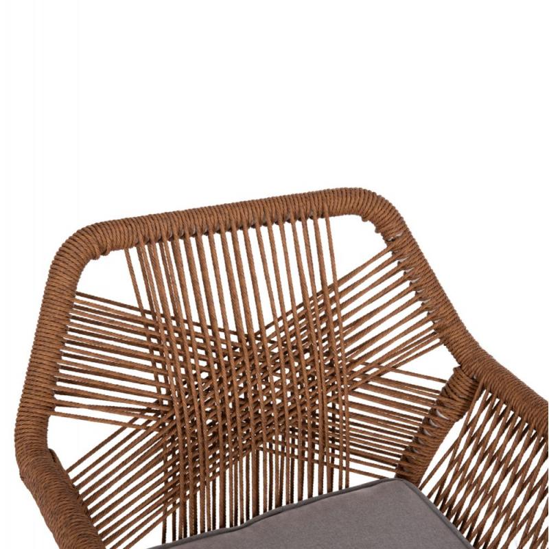 ΠΟΛΥΘΡΟΝΑ TOPIN HM6048.11 ΑΛΟΥΜΙΝΙΟ ΛΕΥΚΟ-P.E. RATTAN ΜΠΕΖ 59x63x81Υεκ