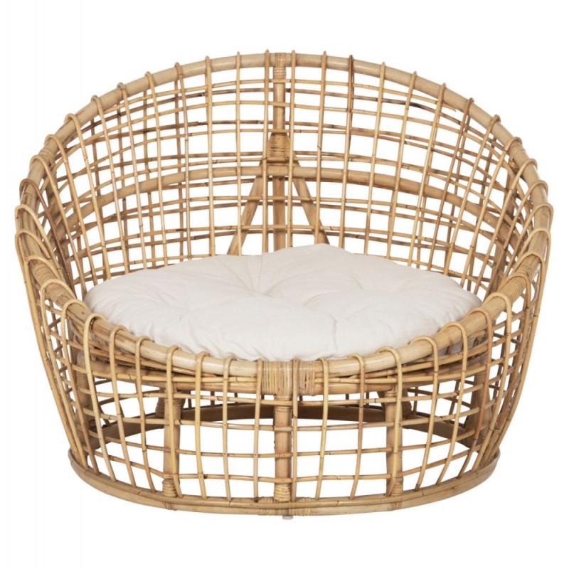 ΠΟΛΥΘΡΟΝΑ ENTO HM9814 RATTAN ΣΕ ΦΥΣΙΚΟ-ΜΠΕΖ ΜΑΞΙΛΑΡΙ 85x75x67Yεκ.