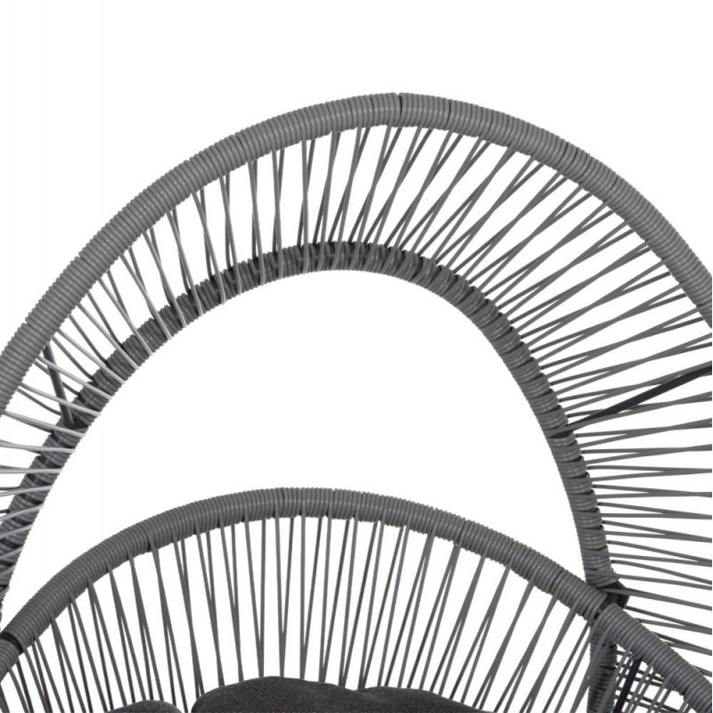 ΠΟΛΥΘΡΟΝΑ-ΦΩΛΙΑ RULER HM6506.01 ΓΚΡΙ ΜΕΤΑΛΛΟ-P.E.RATTAN-ΜΑΞΙΛΑΡΙΑ 90x85x154Υεκ