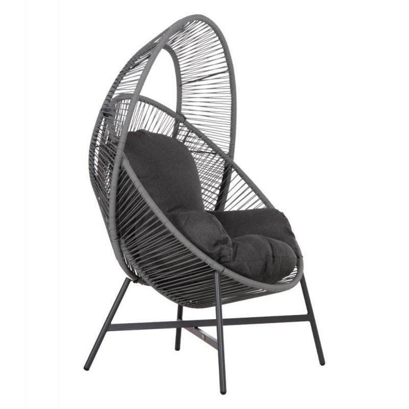 ΠΟΛΥΘΡΟΝΑ-ΦΩΛΙΑ RULER HM6506.01 ΓΚΡΙ ΜΕΤΑΛΛΟ-P.E.RATTAN-ΜΑΞΙΛΑΡΙΑ 90x85x154Υεκ