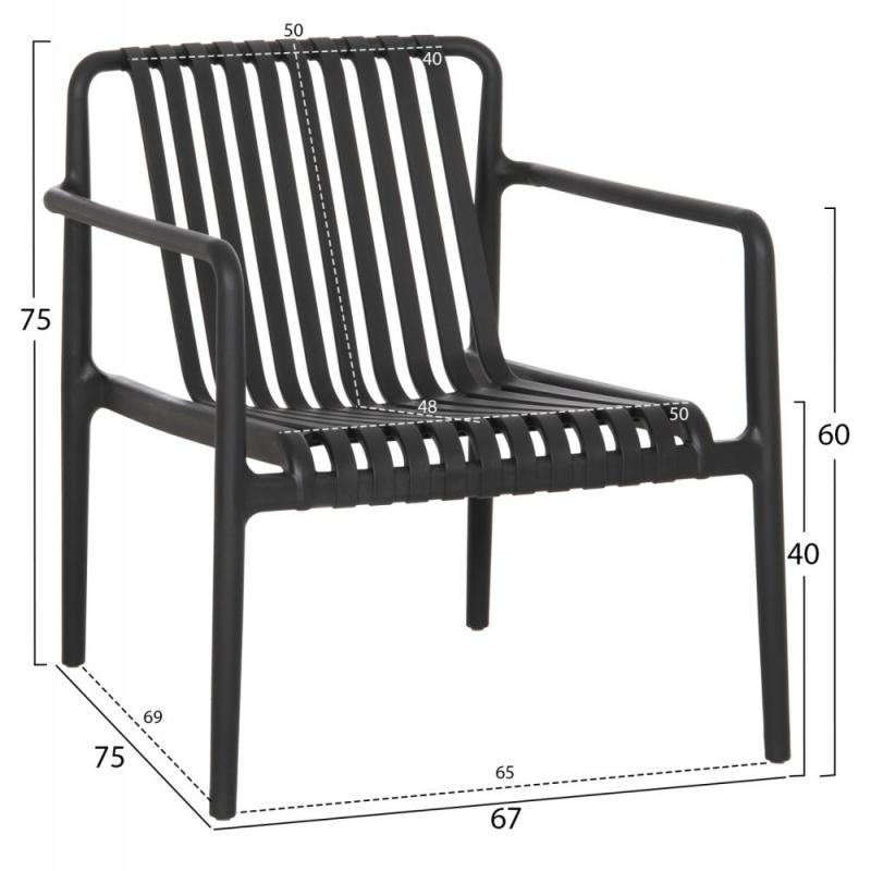 ΠΟΛΥΘΡΟΝΑ LOUNGE ΕΞΩΤ.ΧΩΡΟΥ MALEN HM6626.02 ΜΑΥΡΟ ΠΟΛΥΠΡΟΠΥΛΕΝΙΟ 67x75x75Υεκ