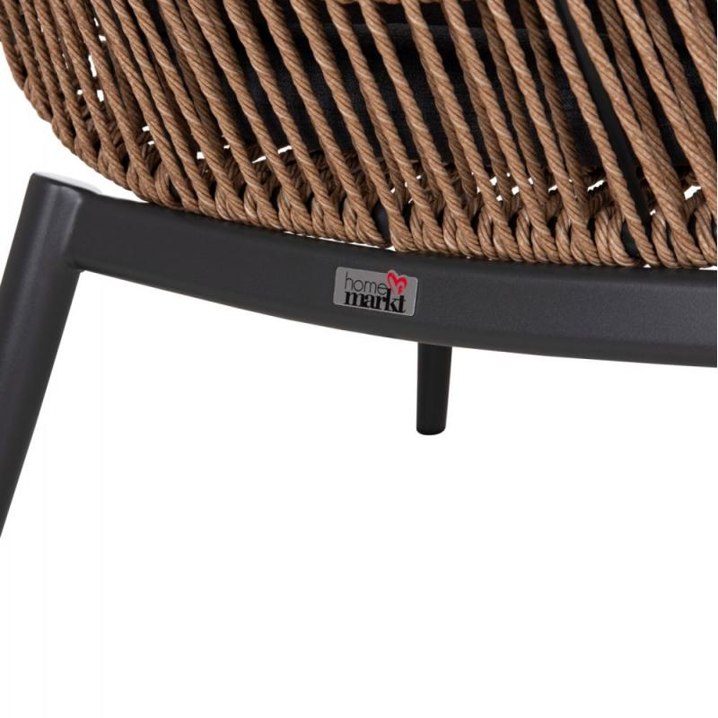 ΠΟΛΥΘΡΟΝΑ LOUNGE ΜΕ ΥΠΟΠΟΔΙΟ REMVAZZO HM6561.01 ΑΛΟΥΜΙΝΙΟ ΓΚΡΙ--WICKER 90x85x96Υεκ