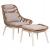 ΠΟΛΥΘΡΟΝΑ LOUNGE ΜΕ ΥΠΟΠΟΔΙΟ REMVAZZO HM6561.02 ΑΛΟΥΜΙΝΙΟ ΜΠΕΖ--WICKER 90x85x96Υεκ