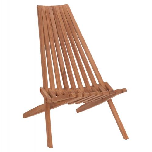 ΠΟΛΥΘΡΟΝΑ LOUNGE ΠΤΥΣΣΟΜΕΝΗ SHIGAO HM18112 ΞΥΛΟ TEAK--ΦΥΣΙΚΟ 61x88.5x89Υεκ.