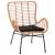 ΠΟΛΥΘΡΟΝΑ ΣΤΥΛ ΜΠΕΡΖΕΡΑΣ ALLEGRA HM5704.11 P.E.RATTAN ΜΠΕΖ-ΜΑΥΡΟ ΜΕΤΑΛΛΟ 66x59x90Υεκ.