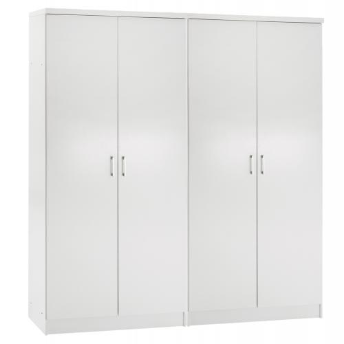 ΣΕΤ 2 ΝΤΟΥΛΑΠΕΣ 2ΦΥΛΛΕΣ JENNA HM11350.05 ΜΕΛΑΜΙΝΗ ΣΕ ΛΕΥΚΟ 160x43x181Υεκ