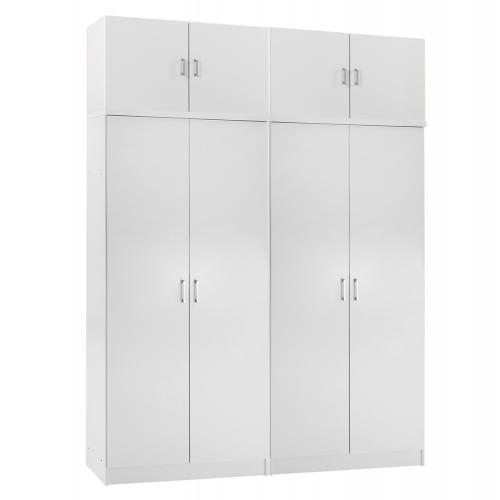ΣΕΤ 2 ΝΤΟΥΛΑΠΕΣ 2ΦΥΛΛΕΣ ΜΕ ΠΑΤΑΡΙΑ JENNA HM11353.05 ΜΕΛΑΜΙΝΗ ΣΕ ΛΕΥΚΟ 160x43x240Υεκ