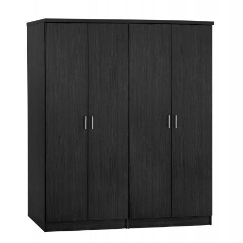 ΝΤΟΥΛΑΠΑ 4-ΦΥΛΛΗ ΜΕ 2 ΣΥΡΤΑΡΙΑ JENNA HM11351.01 ΜΕΛΑΜΙΝΗ ΣΕ ZEBRANO 160x42x181Υ