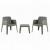 ΣΕΤ 3ΤΜΧ ΠΟΛΥΠΡΟΠΥΛΕΝΙΟΥ SLEEK HM21267.05 ΤΡΑΠΕΖΑΚΙ & 2 ΠΟΛΥΘΡΟΝΕΣ-DARK OLIVE GREEN