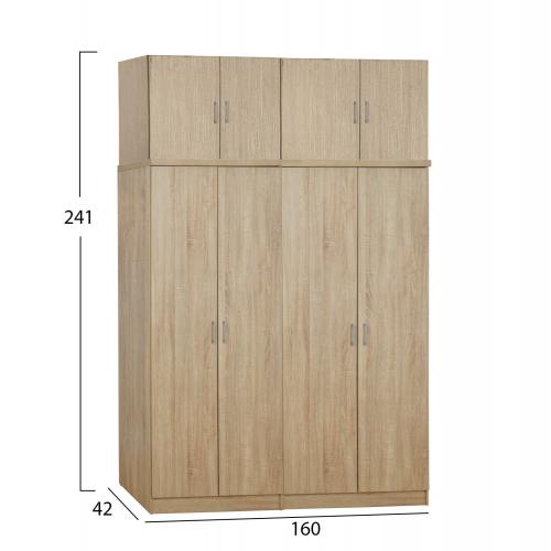ΝΤΟΥΛΑΠΑ 4-ΦΥΛΛΗ ΜΕ ΠΑΤΑΡΙ & ΣΥΡΤΑΡΙΑ JENNA HM11355.02 ΜΕΛΑΜΙΝΗ SONAMA 160x42x241Υ