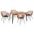 ΣΕΤ 5ΤΜΧ ALLEGRA WICKER ΜΕ ΤΡΑΠΕΖΙ 140X80Χ78Υ ΜΠΕΖ & ΜΑΥΡΟ ΧΡΩΜΑ HM10508
