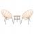 ΣΕΤ ΕΞΩΤΕΡΙΚΟΥ ΧΩΡΟΥ 3ΤΜΧ ALLEGRA HM21047.11 ΜΠΕΖ ΣΥΝΘ.RATTAN-ΜΕΤΑΛΛΟ ΣΕ ΜΑΥΡΟ