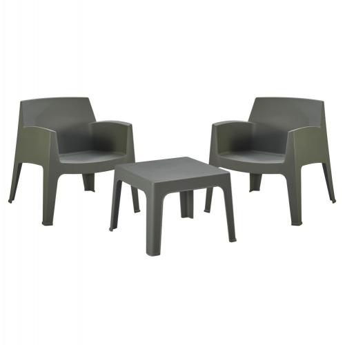 ΣΕΤ LOUNGE 3ΤΜΧ SLEEK HM21274.05 DARK OLIVE GREEN ΠΟΛΥΠΡΟΠΥΛΕΝΙΟ