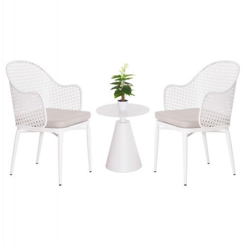 ΣΕΤ LOUNGE 3TMX ΕΞ.ΧΩΡΟΥ OREGO HM21106.02 ΑΛΟΥΜΙΝΙΟ ΣΕ ΛΕΥΚΟ